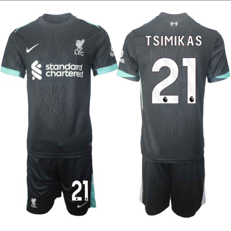 Men 2024-2025 Club Liverpool away Black 21 Soccer Jersey